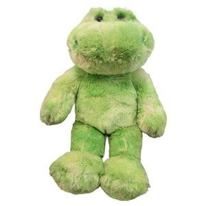 St Patricks Day Shamrock Happy Go Lucky Green Plush Frog Build A Bear Naked GUC